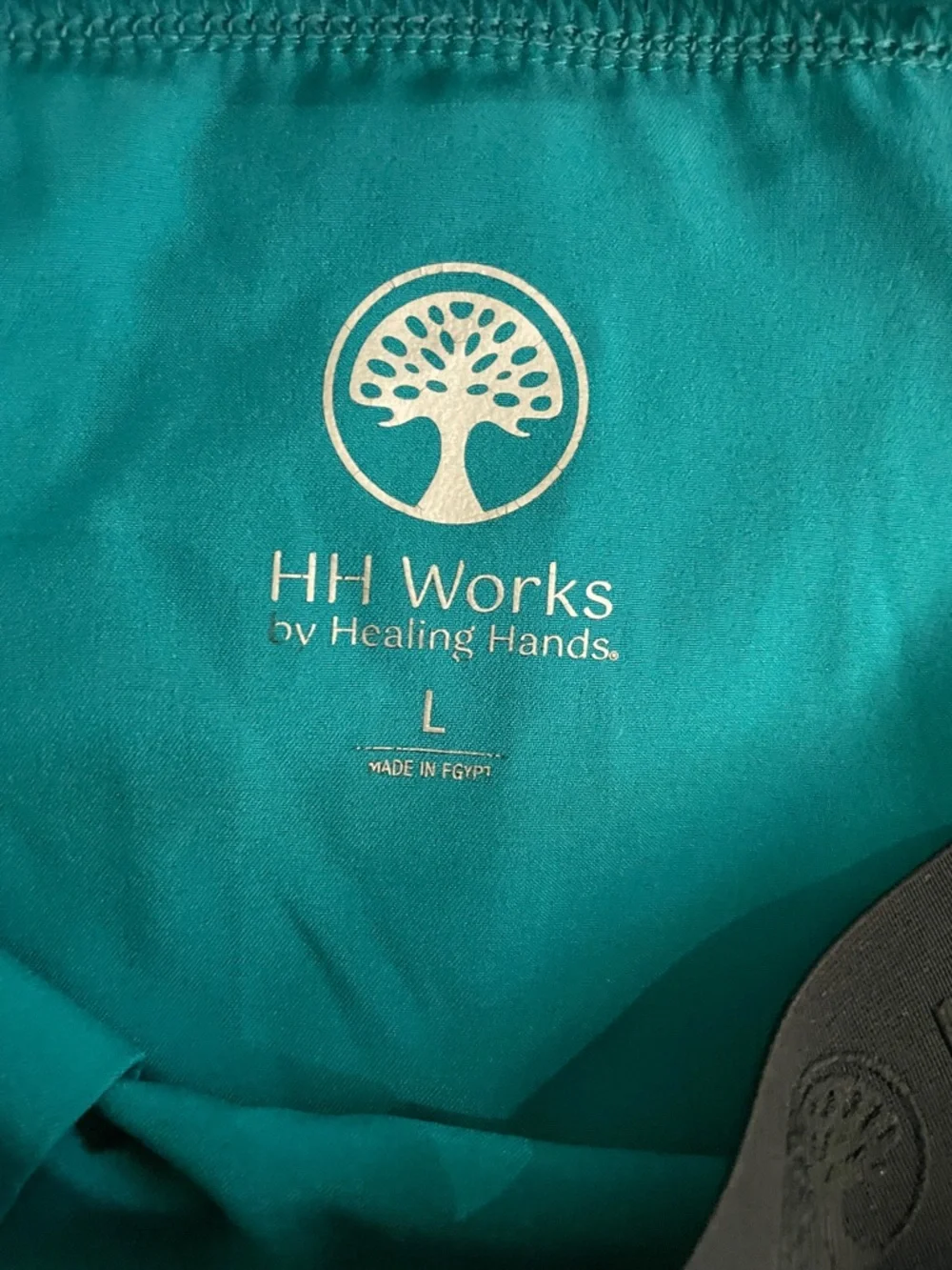 healing hands Teal Medical Scrub Top & Pants Set - Picture 7 of 7